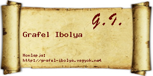 Grafel Ibolya névjegykártya